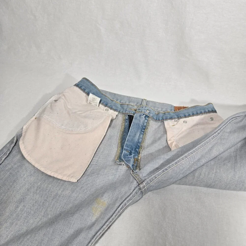 Vintage LEVI'S 527 Low Boot Cut Trash Yellowstone Heavy Duty Jeans Size W33 L32. - Picture 10 of 17